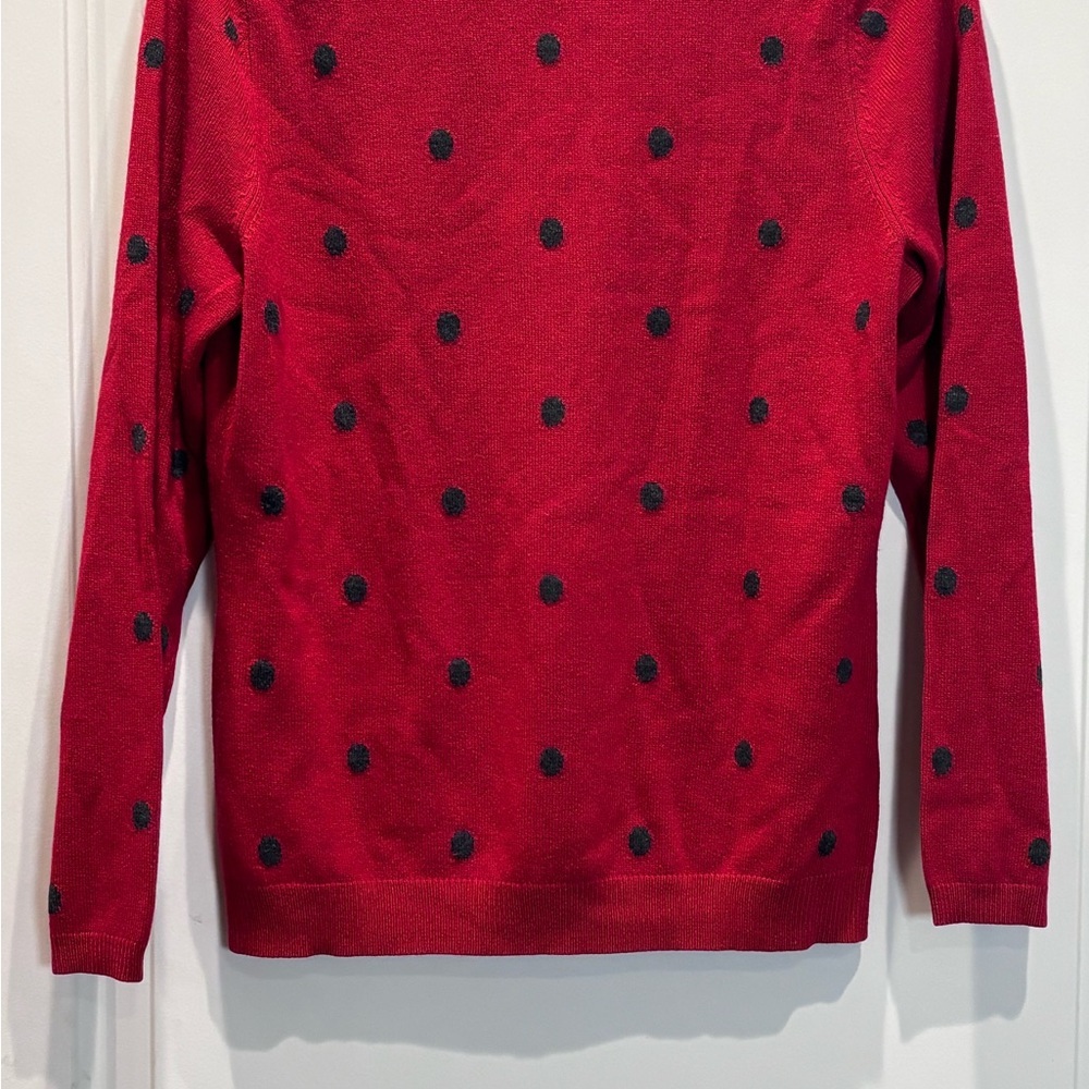 Croft & Barrow Deep Red Knit Top - Picture 3 of 4